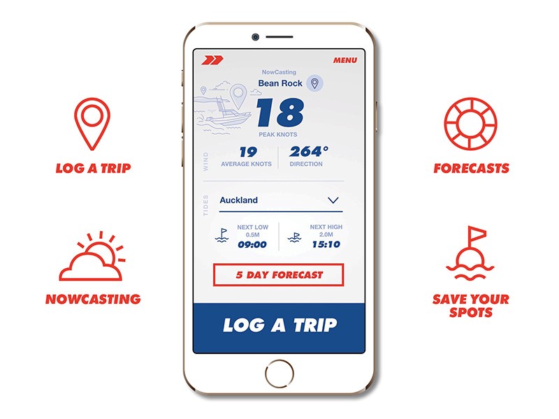A hand holding phone showing the Coastguard app